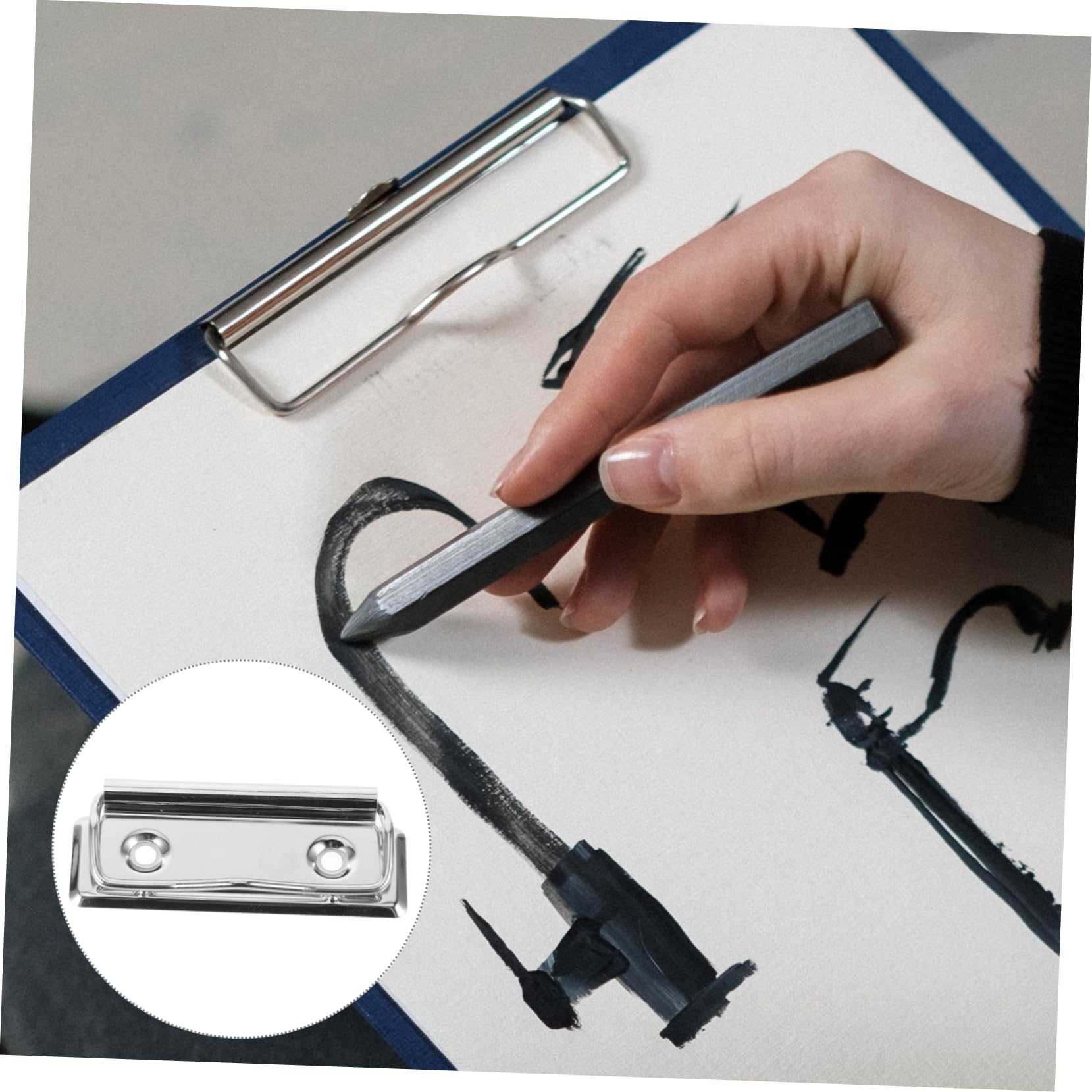 DOITOOL Clips De Metal Para Escritura Abrazaderas De Oficina Para Portapapeles Y Menús Fijación Y Práctica Para Proyectos Y 10 Piezas X 5