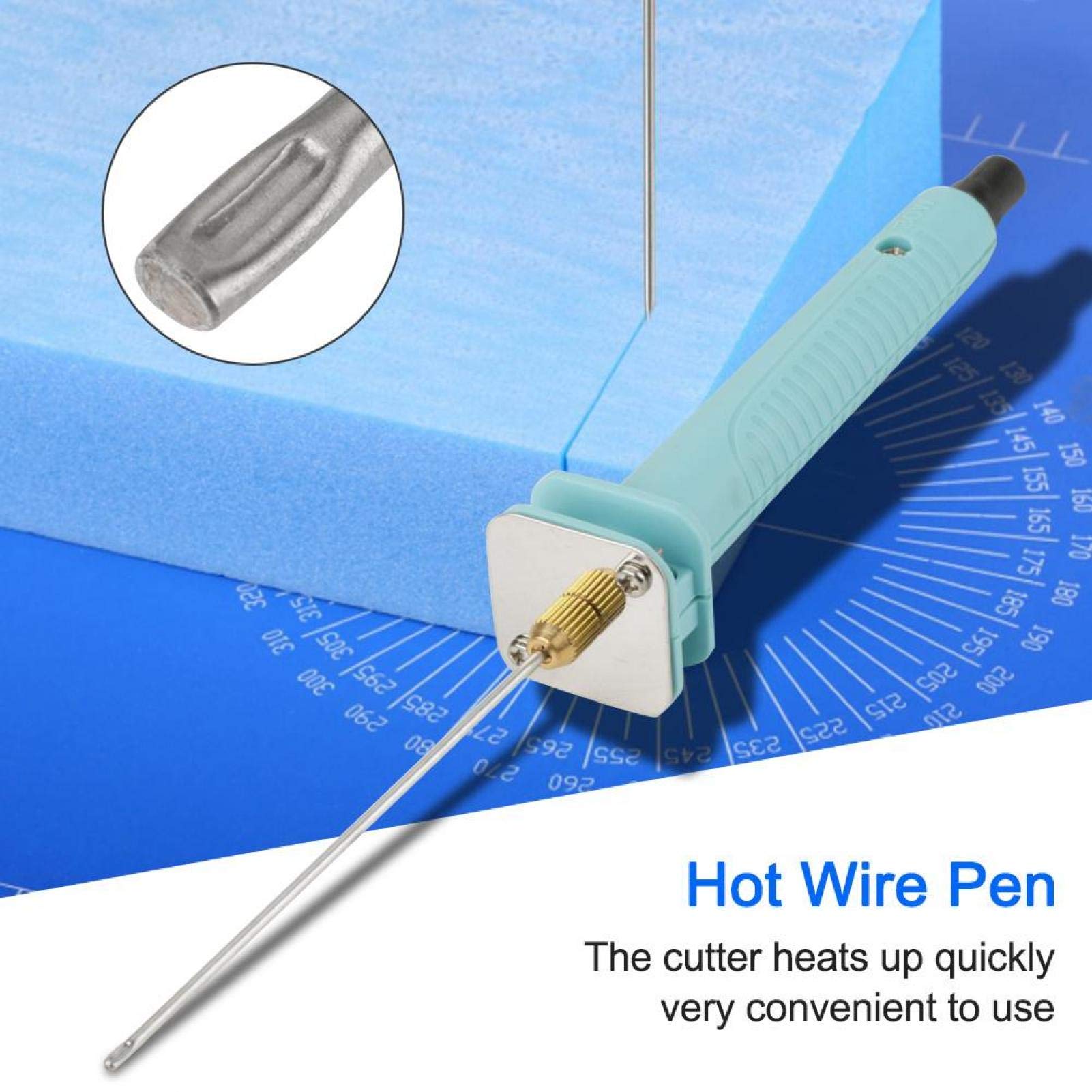Hot Wire Pen, Styrofoam Cutting Hot Pen Hot Wire Cutter, Styrofoam Cutting Pen Heat Up Quick for Sponge for Amateur DIY, Art(10cm(7.5v 2.5A)) - Image 2
