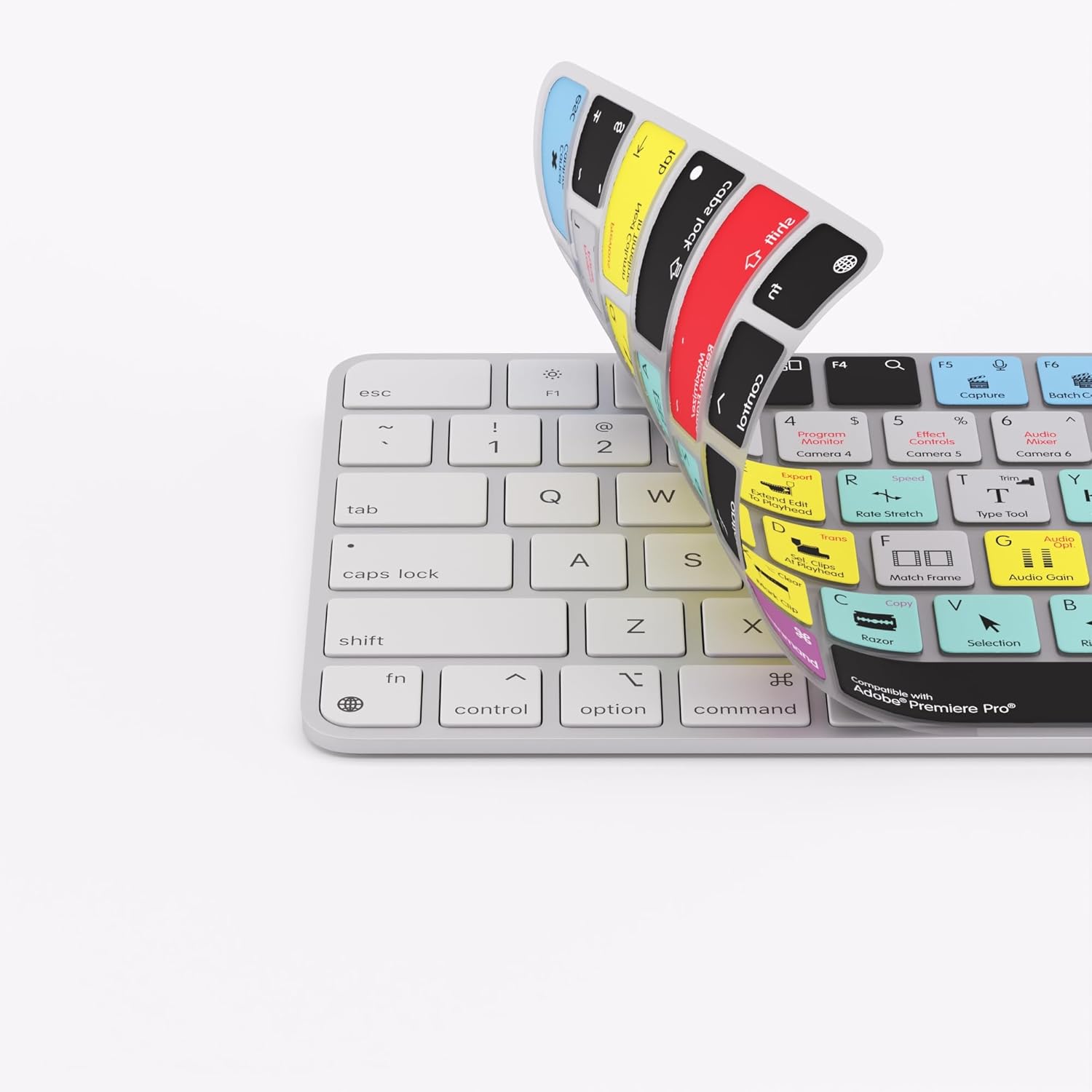 Keyboard Cover Compatible with Adobe Premiere Pro - Compatible with Apple Magic Keyboard (Non-Numeric) with/Without TouchID - Enhance Your Video Editing
