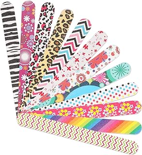 YIMICOO 12PCS Nail Files 150/150 Grit, Emery Boards for Nails, Professional Double Sided Nail File and Buffers for Women G...