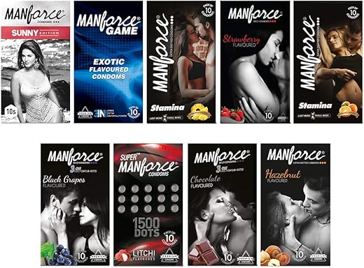 Manforce Condoms Combo Pack – 10 Pieces, Pack of 9