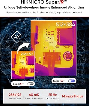 Mini2Plus V2 Thermal Camera, iOS/Android, 256x192 IR