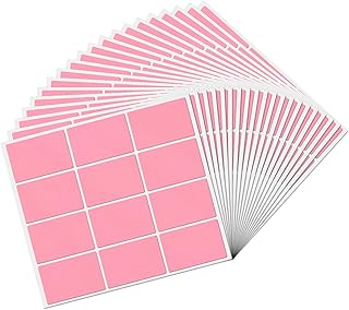 YIKIADA 240 etiquetas de codificación de colores de 76 x 50 mm, calcomanías rectangulares de vinilo rosa, autoadhesivas, impermeables, para etiquetas de nombre, dirección, mudanzas de oficina