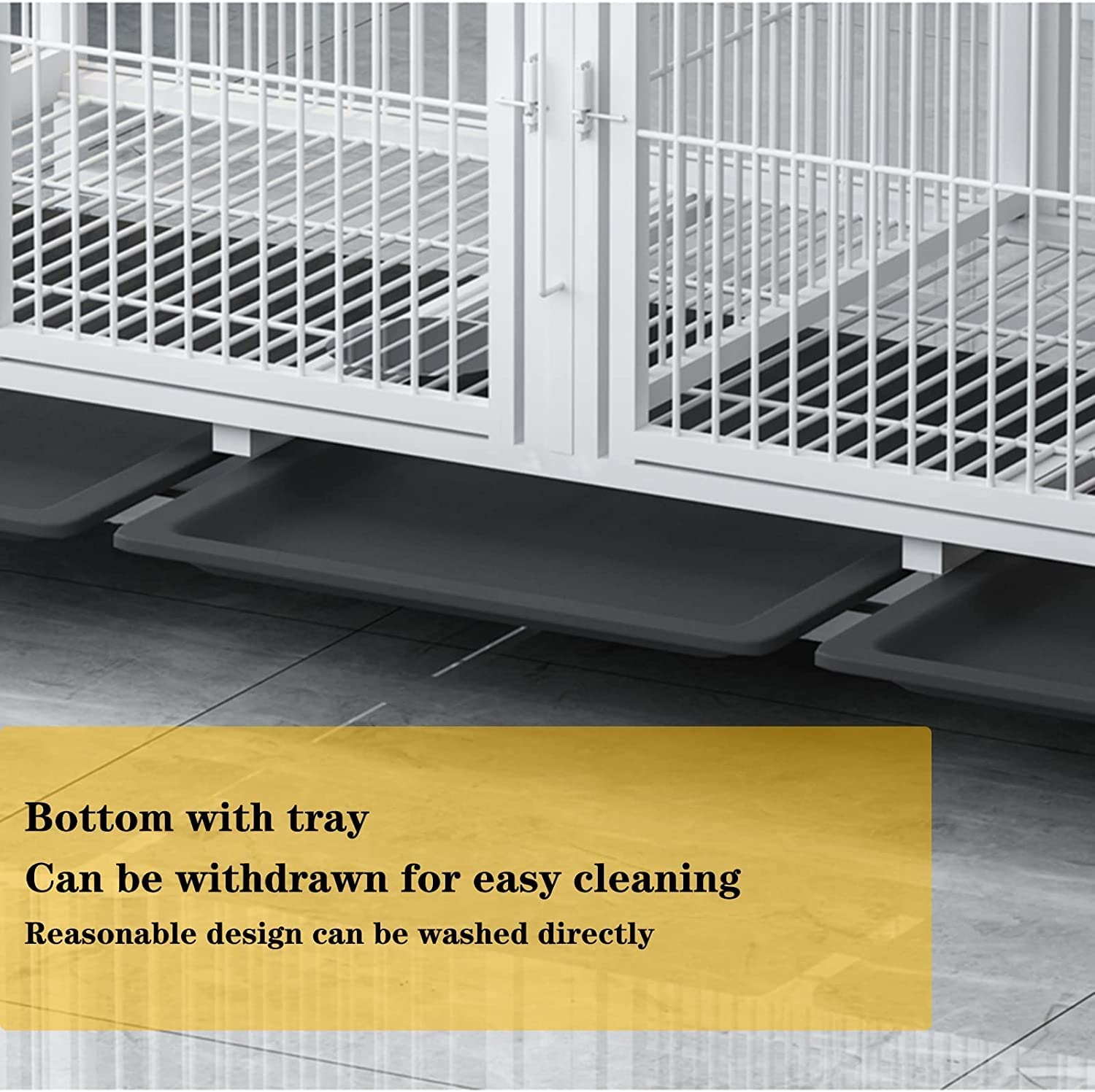 Amazon.co.jp: 頑丈な犬用ケージ、仕切り付きの強力な金属製の犬