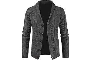 Men's Fashionable and Cozy Shawl Collar Cardigan Sweater