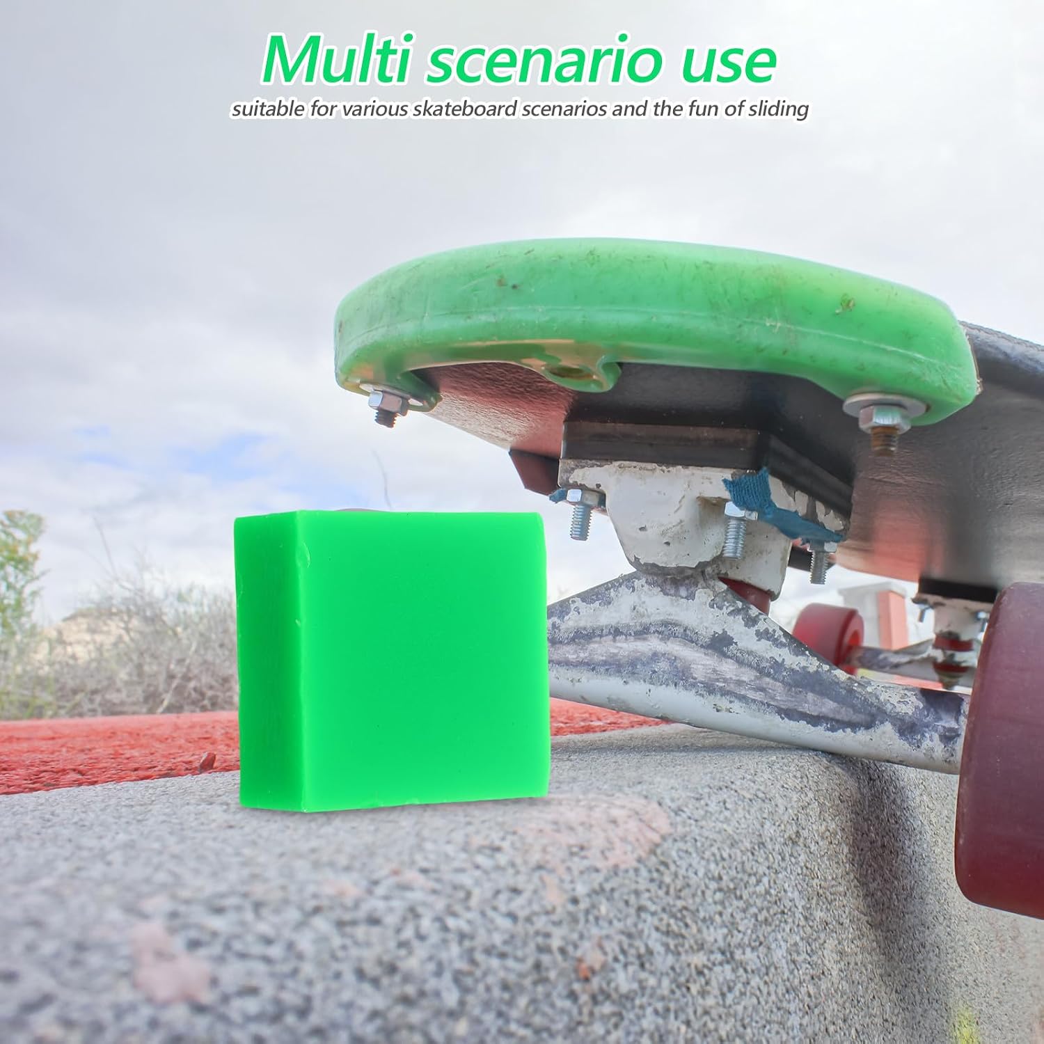 NOLITOY Skateboard Wax Skateboard Maintenance Accessories Hard Sturdy Wax Green for Speed Enhancement and Surface Protection in Skateboarding