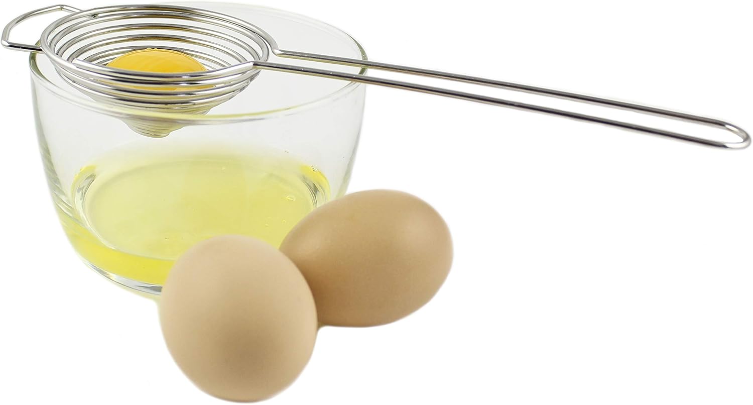 Zoie + Chloe Stainless Steel Egg Separator Strainer - Egg Yoke Separator - Egg White Separator Filter