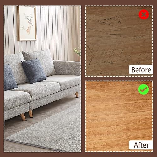 Miniatura 4 de 8 posavasos redondos para muebles 25 pulgadas almohadillas de goma antideslizantes para sofá mesa de piano silla gabinete color negro