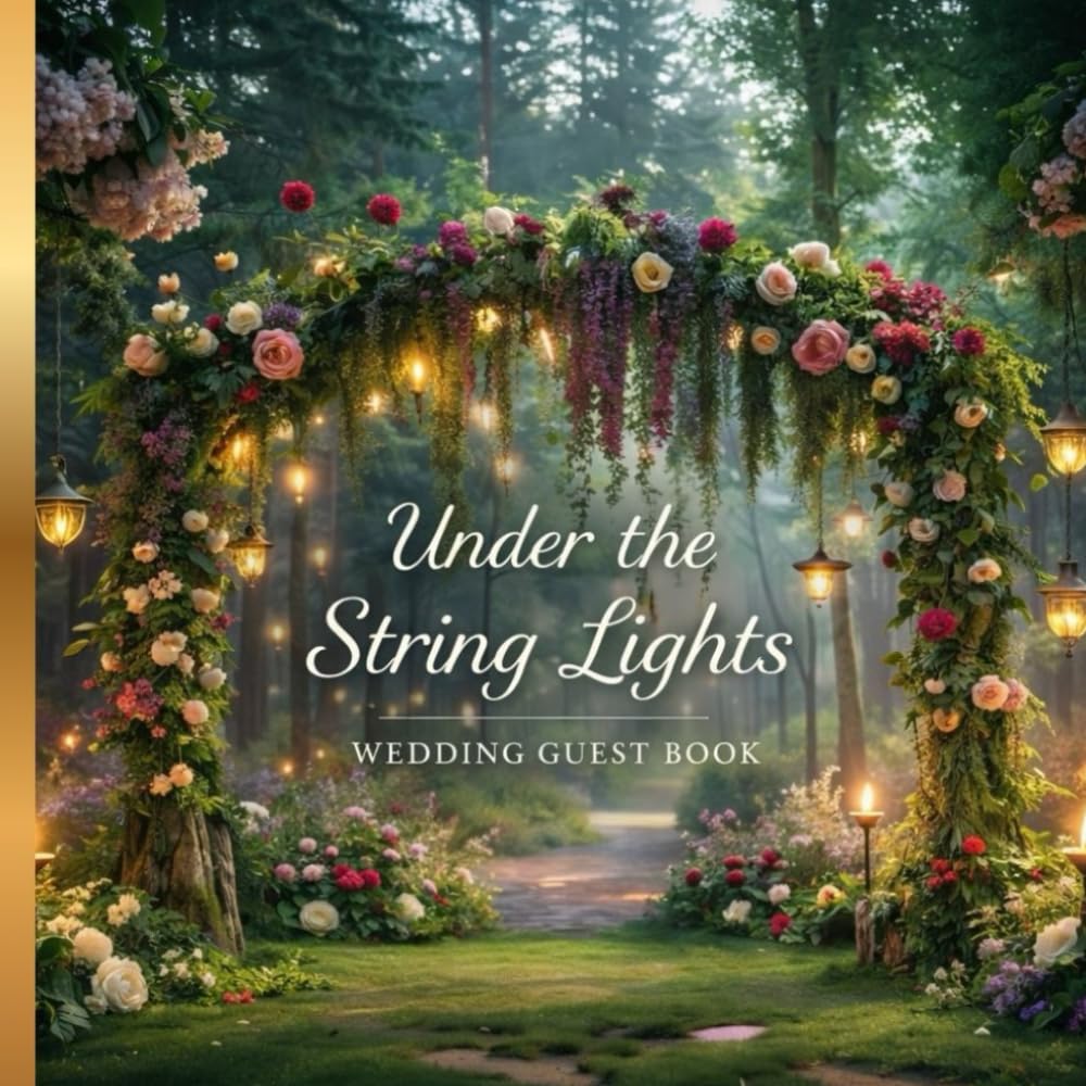 Under the String Lights: A Romantic Wedding Guest Book for Messages & Memories