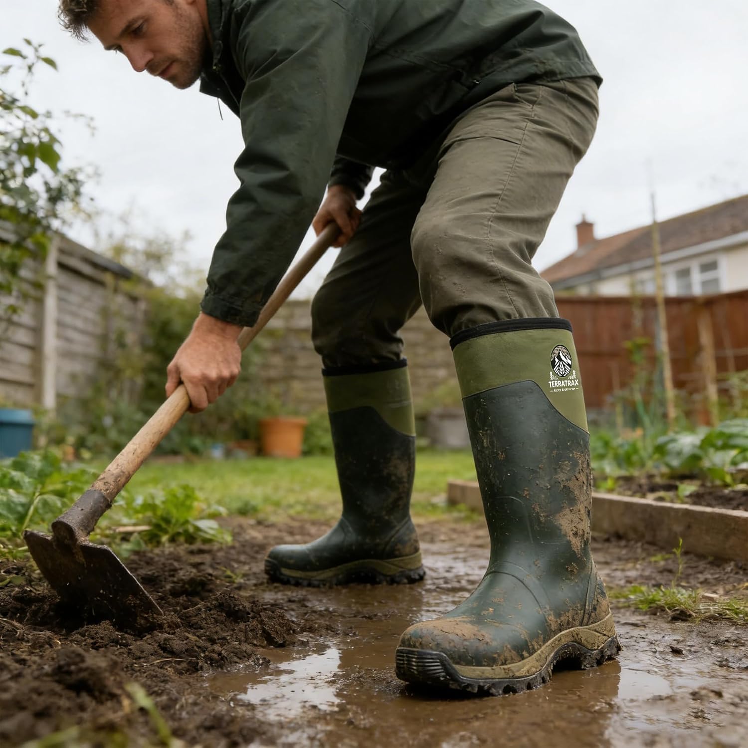 Men's Insulated Rubber Work Boots, 6mm Neoprene Waterproof Muck Mud Boots for Cold Winter & Snow - Reinforced Dual-Sole Heavy Duty Outdoor Farm, Hunting & Slush Chore Shoe - Image 2