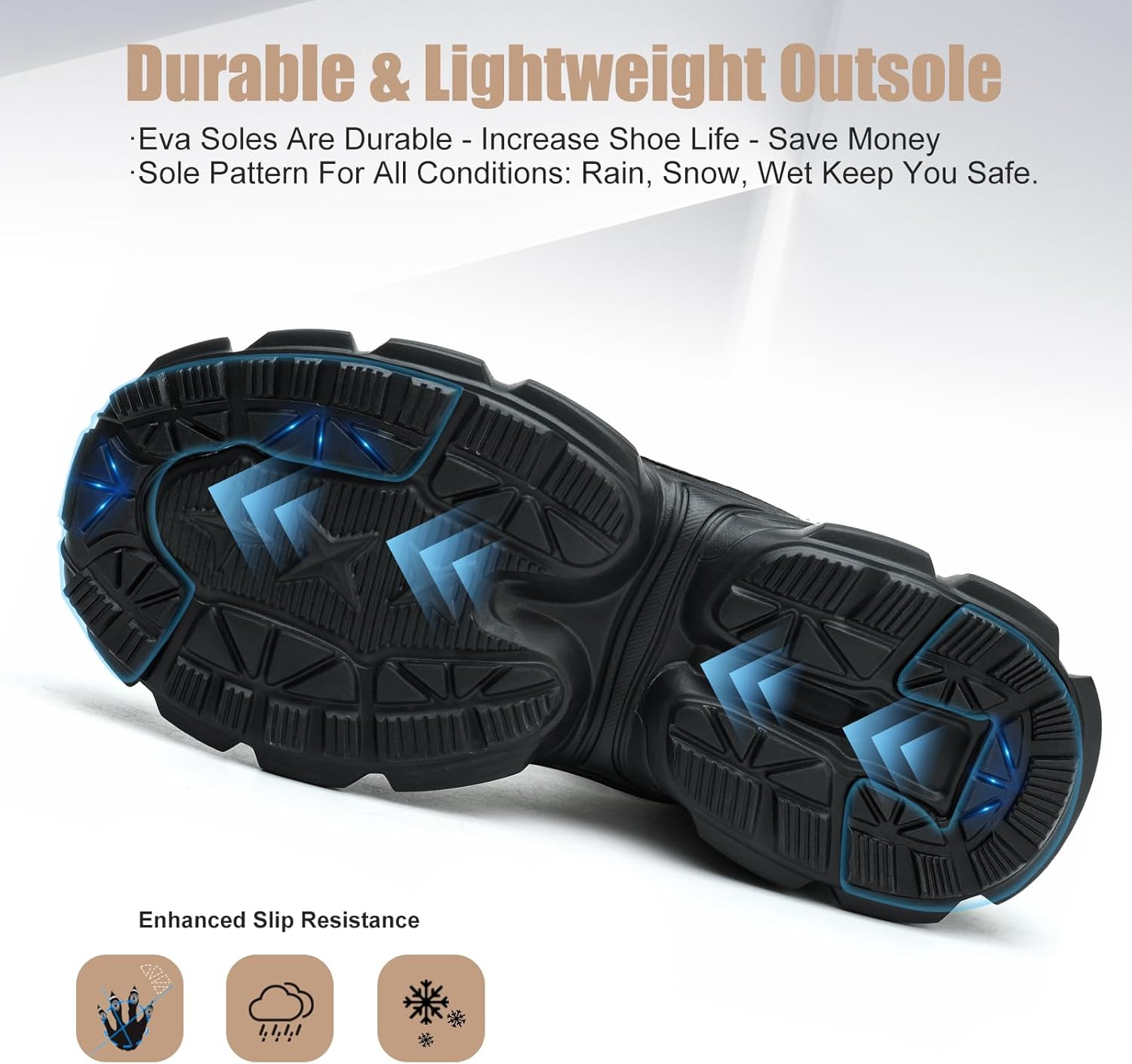 Hogent Steel Toe Shoes for Women Men Wide Non Slip Composite Work Sneakers Indestructible Comfortable Safety Tennis Shoes Lightweight Breathable Construction Sneakers Puncture Proof Ergonomic Design - Image 4