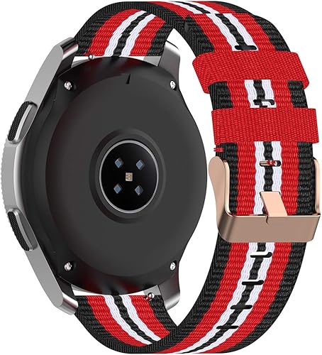 Miniatura 21 de Correa de reloj de liberación rápida de lona de 0.866 pulgadas compatible con Fossil Men's de 1.732 pulgadas Gen 6/Gen 5 Julianna, Q Amarillo,Negro