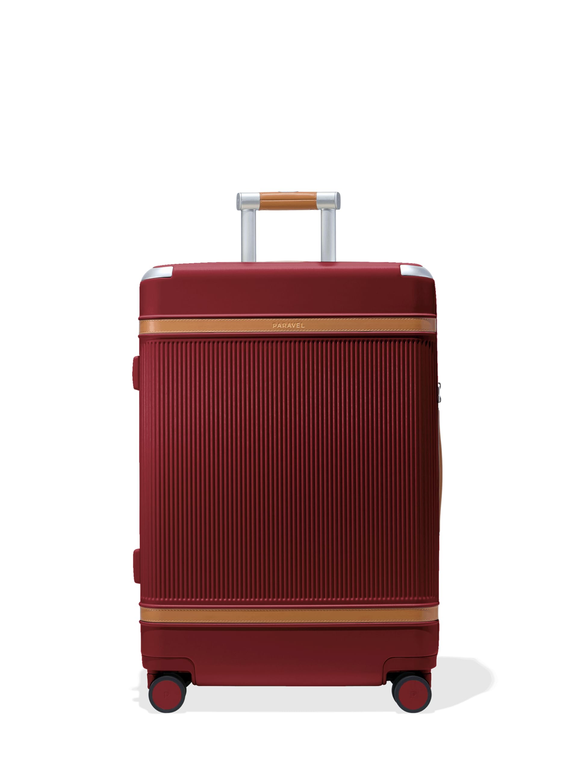 Paravel Aviator Luggage | Carbon-Neutral Travel Suitcase from Recycled Materials| Durable Luggage with Wheels | Boxcar Red