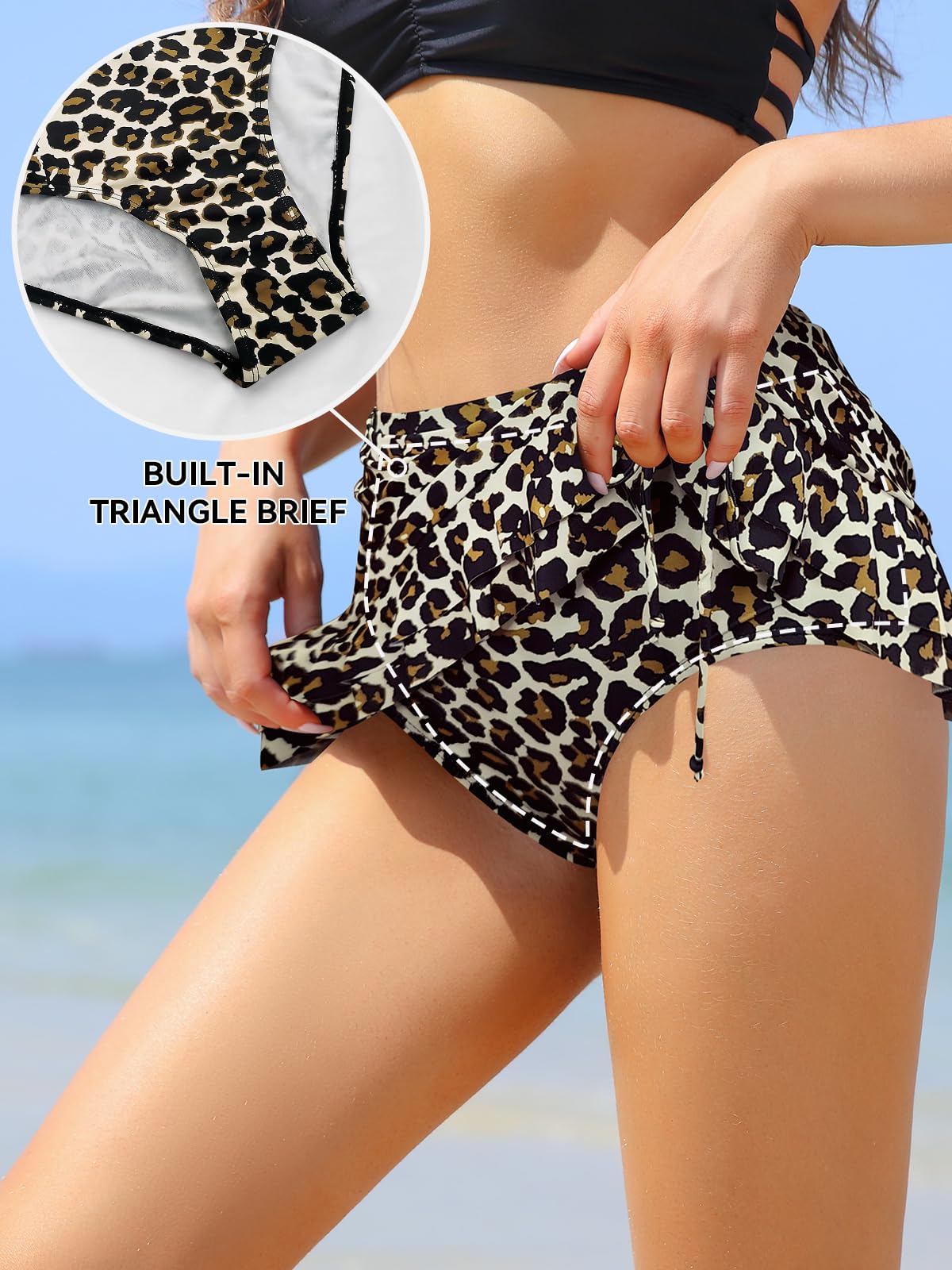 SHEKINI Bas de Maillot de Bain Femme