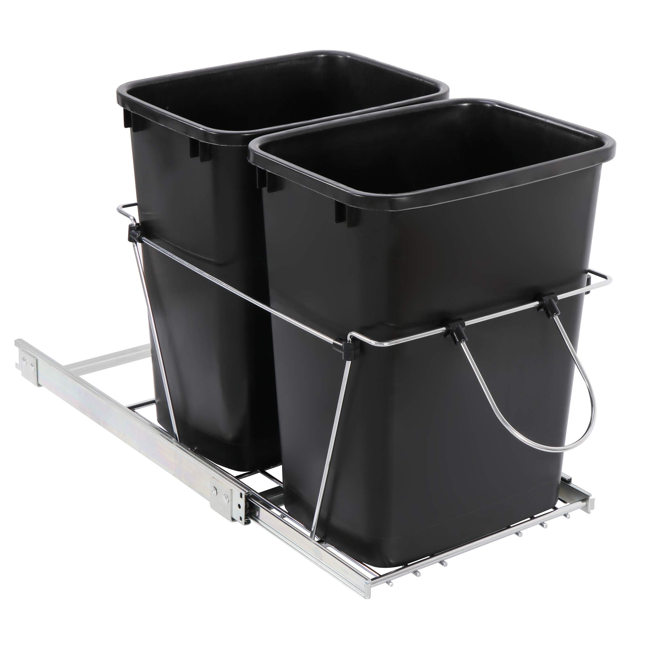 Buy SUPER DEAL Double 35 Quart Sliding Pull Out Trash Can Under