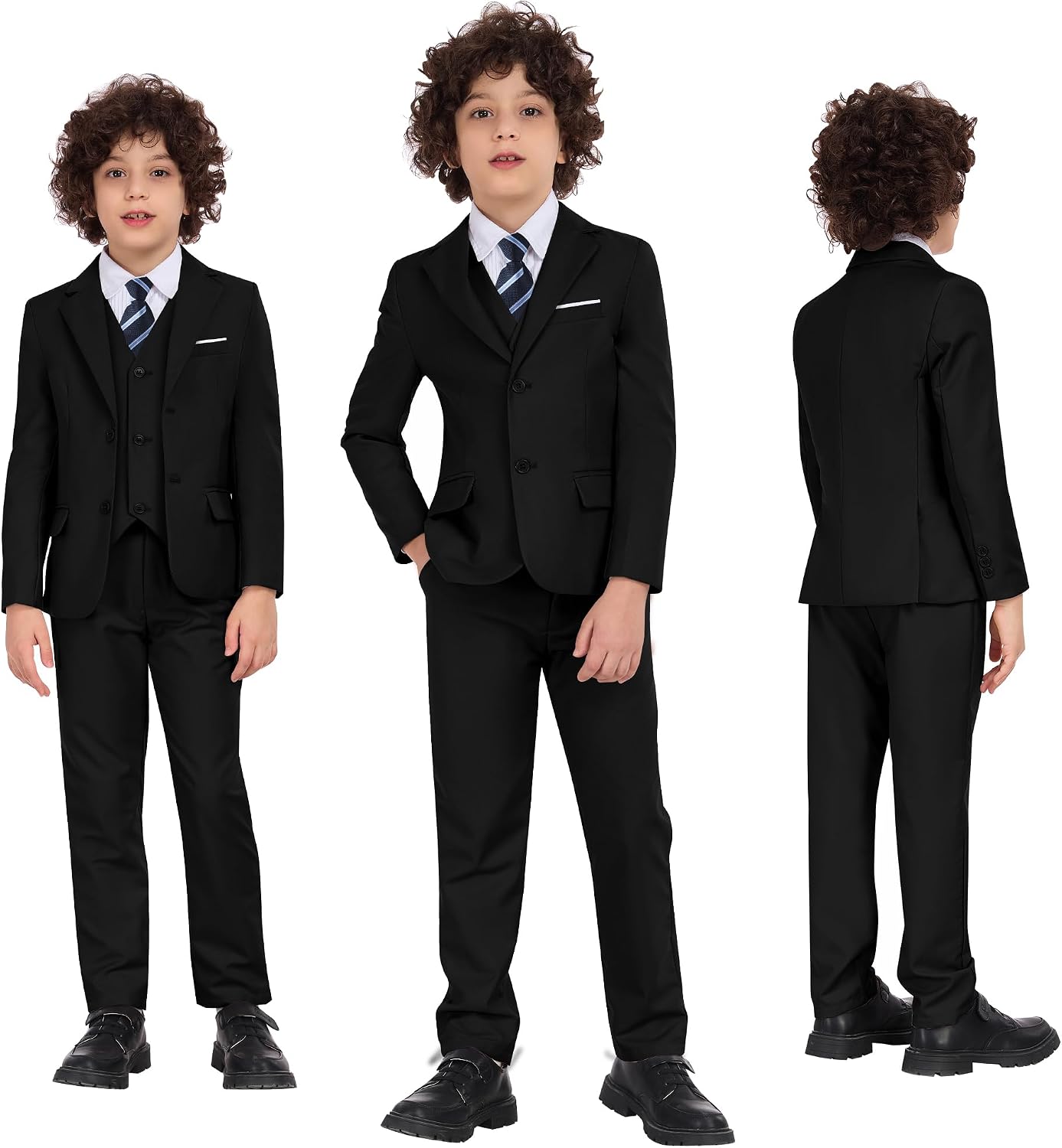 Boys Formal Suit Set Kids 5 Pieces Slim Fit Suits for Wedding Easter Piano Prom Teen Toddler Boy Dress Suit Outfit