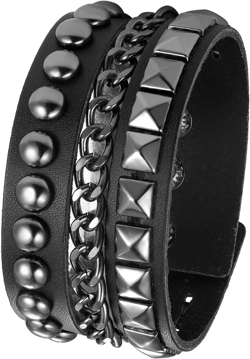 Bracelet, Fashionable, Bangle, Bangle, Leather Belt, Wide, Popular, Rock Bag, Gothic, Western Style, Antique Style, Fashion Accessory, Birthday, Anniversary, Best Friend, Boyfriend, Gift