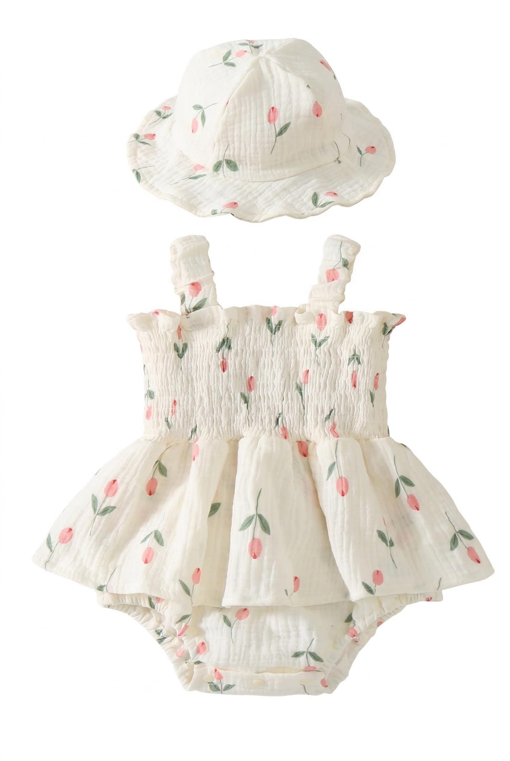 Baby Girl Smocked Romper Dress Summer Outfit Clothes