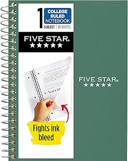 FiveStarSeaglassSpiralNotebook
