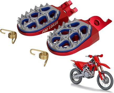 CNC Dirt Bike Double-deck Footpegs Rest Pedal Foot Pegs for CR125 250 02-08 CRF150R 07-18 CRF250 450R 04-18 CRF250 450X 05-18