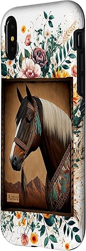 Miniatura 8 de Funda para iPhone 11 con diseño de caballo azteca occidental funda floral de granero