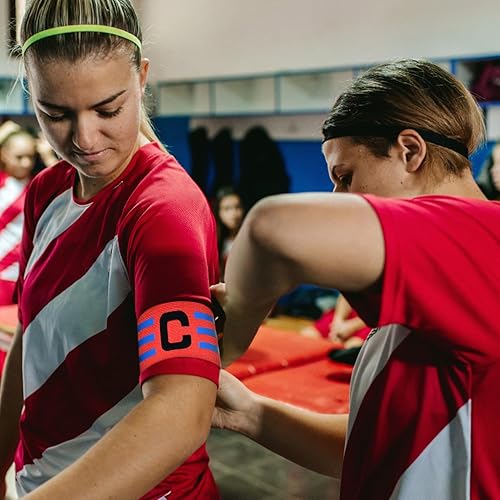 Miniatura 4 de FUNAUPGO Brazalete deportivo de capitán C para entrenamiento de equipo, unisex, elástico, para capitán de fútbol, ajustable, para jugadores de