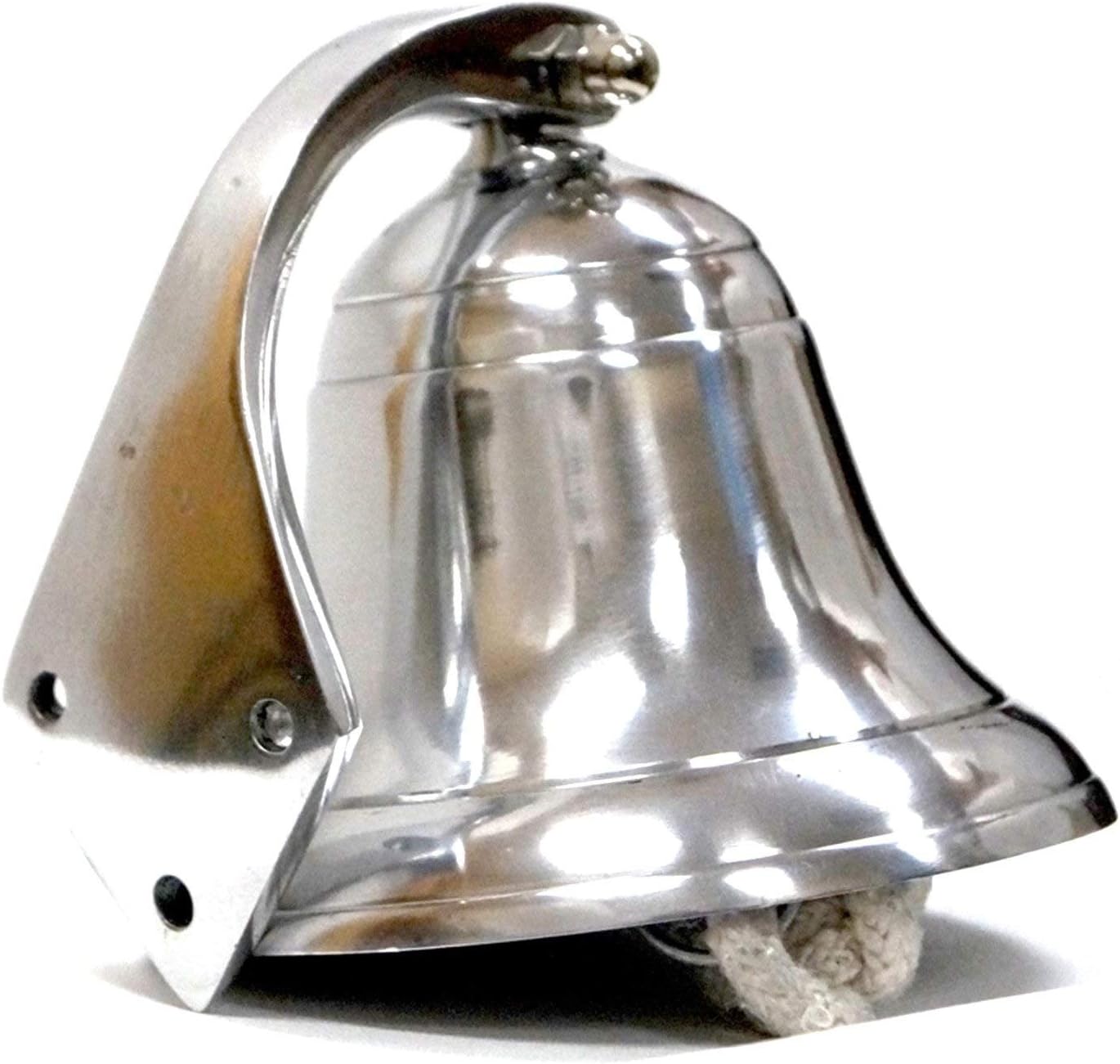 Wall Hanging Ship Bell 4", Silver Chrome
