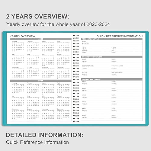 Miniatura 4 de Agenda semanal de citas 2023-2024, planificador diario de 53 semanas, julio 2023-junio 2024, organizador planificador de 8 x 10 pulgadas 2023-2024,