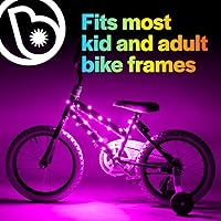 Vista 4 de Brightz CosmicBrightz - Cuerda de luz LED para marco de bicicleta, cuerda de 6.5 pies, funciona con pilas con interruptor de encendidoapagado