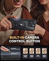 Vista 807 de Miracase Funda magnética para iPhone 14 de 6.1 pulgadas, protector de pantalla de vidrio templado integrado + protector de lente, compatible