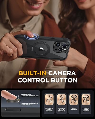 Miniatura 484 de Miracase Glass Series - Funda magnética para iPhone 15, compatible con MagSafe, de cuerpo completo, protector de pantalla de vidrio 9H integrado