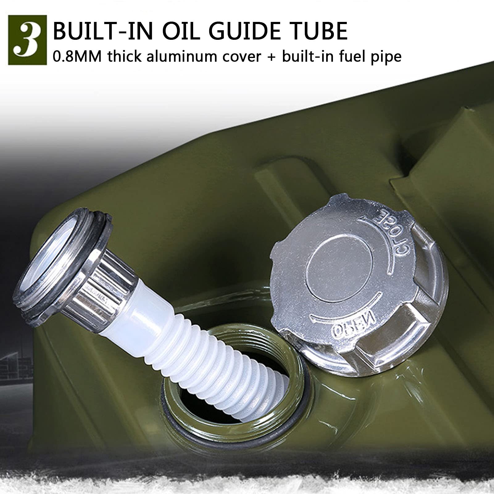 Benzinkanister Benzin/Diesel, TÜV-geprüfter Produktion, Reservekanister Kunststoffkanister für Benzin & Diesel Kanister für Kraftstoff inkl. Ausgießrohr,5L,10L,15L,20L,30L