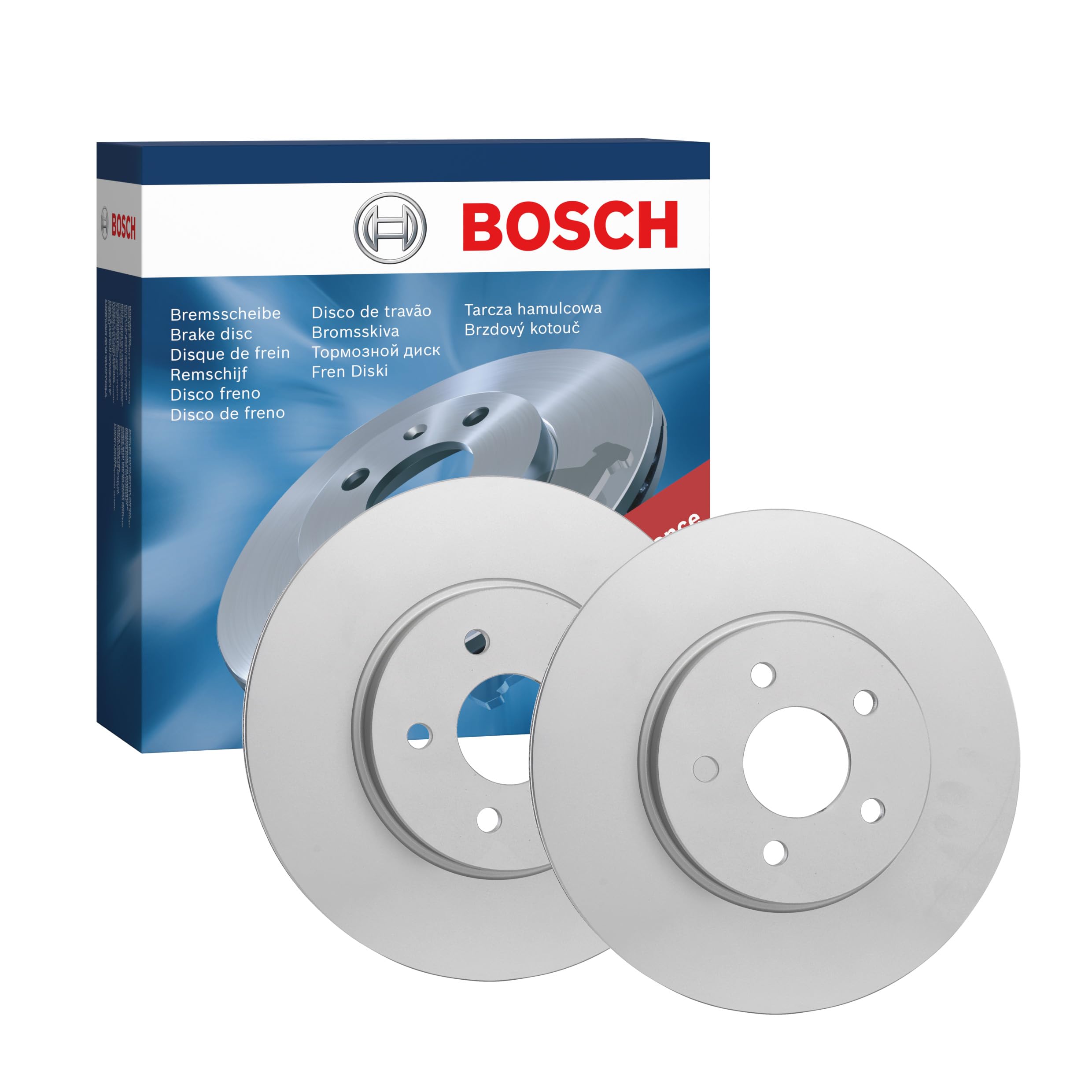 Juego de 2 Discos de Freno Bosch BD2045 - Discos Ventilados y Recubiertos, 300 mm - Eje Delantero - Certificación ECE-R90 - Excelente refrigeración, Protección Anticorrosión - 1 Juego de 2 Discos