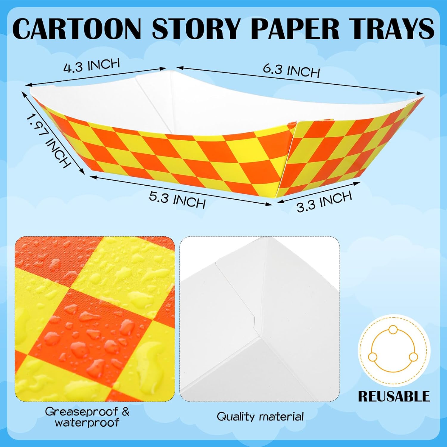 Ctosree 60 Pcs Cartoon Paper Food Trays Snack Bowls 3 Elements Toy Inspired Birthday Party Supplies for Toy Theme Plates Birthday Decorations Favor Party Nacho Supplies