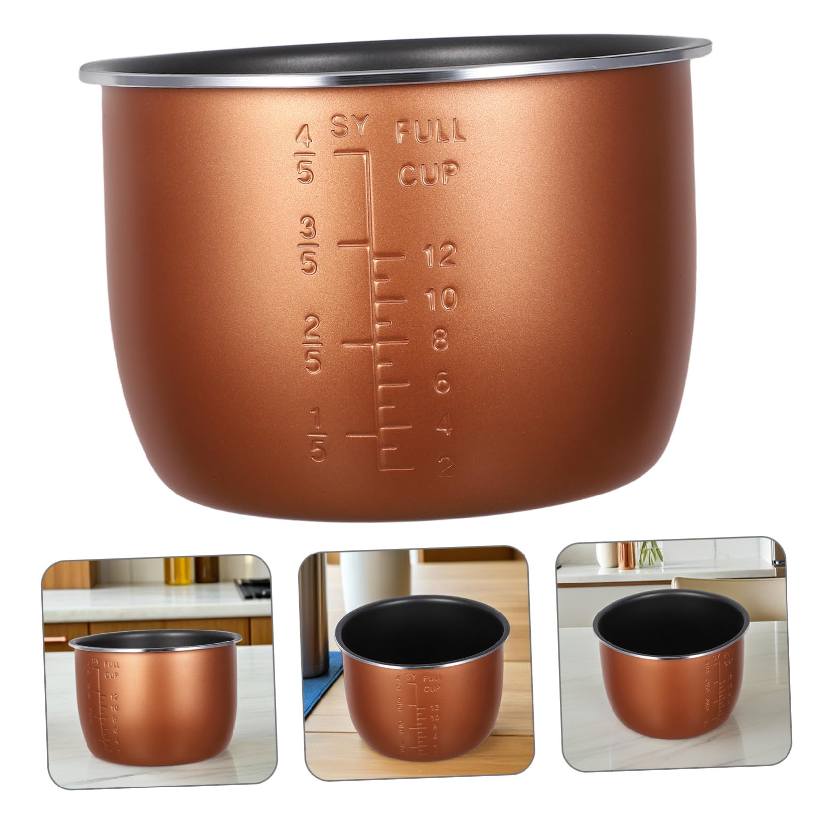 Recipiente de Aluminio para Olla Arrocera de 6l, Repuesto Fácil de Limpiar, Alta Eficiencia Térmica para Arrocera Japonesa y Cocina Doméstica