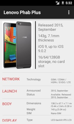 Lenovo Phab Plus
