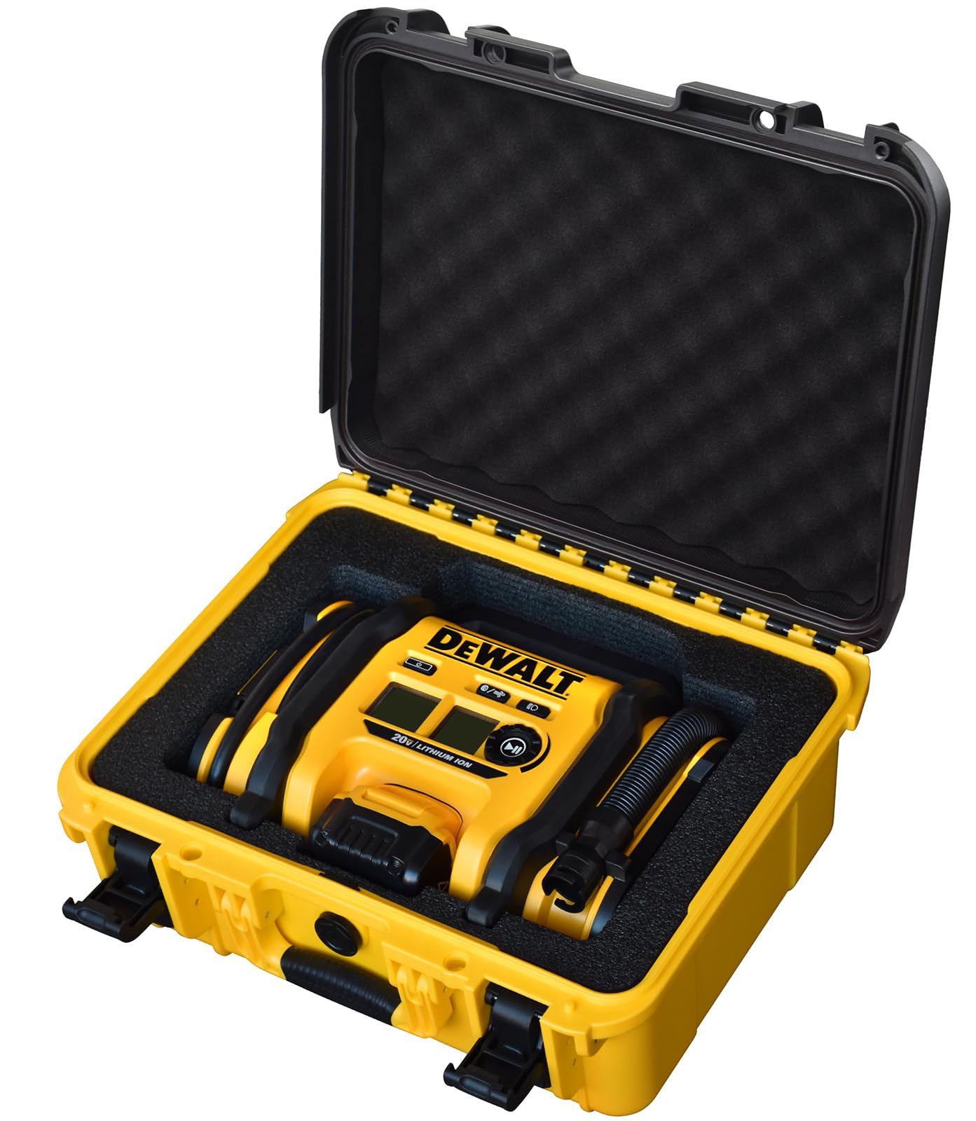 Sac compresseur DEWALT 20V DCC020IB étanche et antichoc pour rangement de batterie et gonfleur