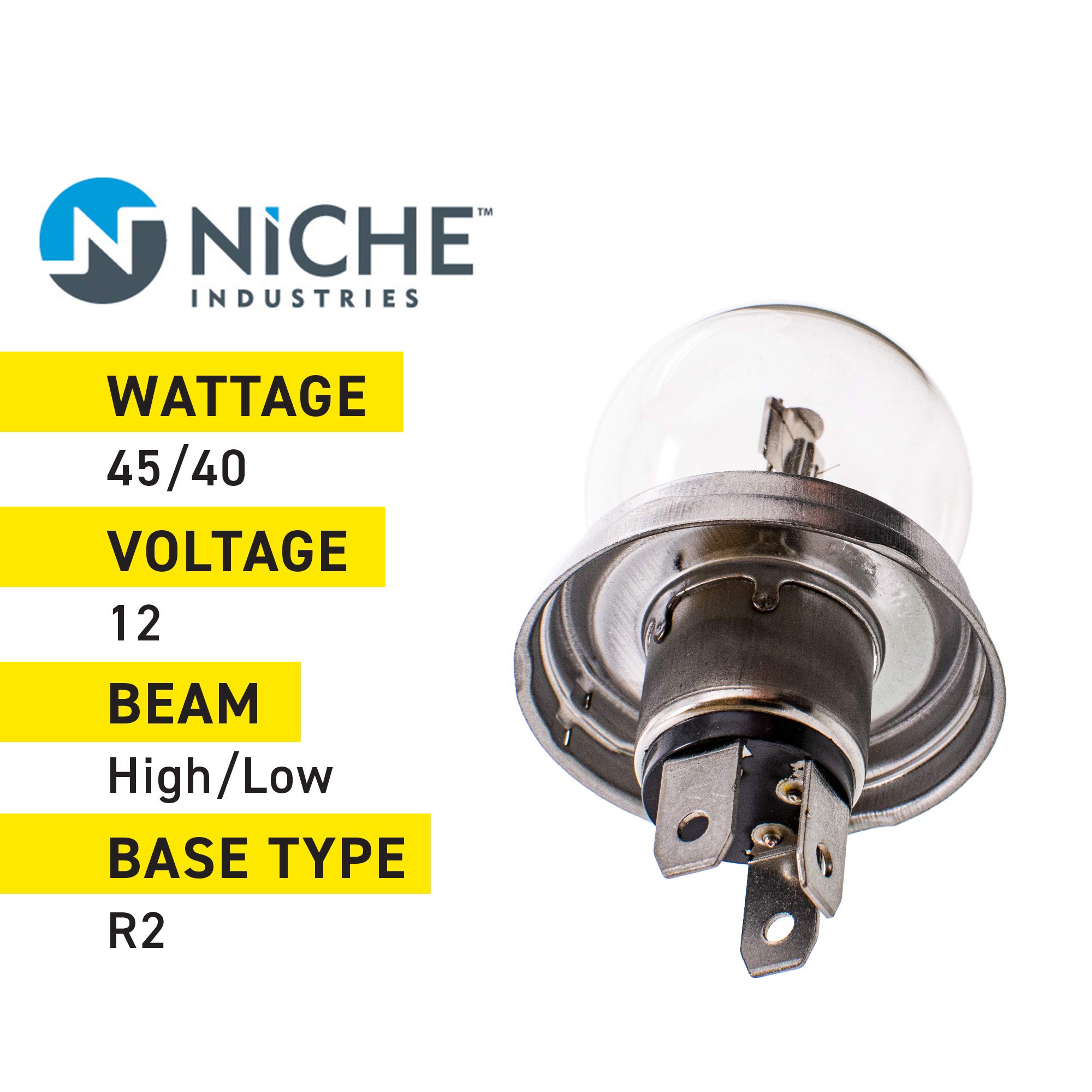 Amazon.com: NICHE R2 Headlight Bulb High Low Beam Set for 1985
