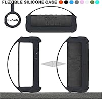 Vista 3 de JCHPINE Funda de silicona para altavoz Bluetooth portátil JBL Flip 6, soporte de transporte protector para accesorios de altavoces JBL Flip 6