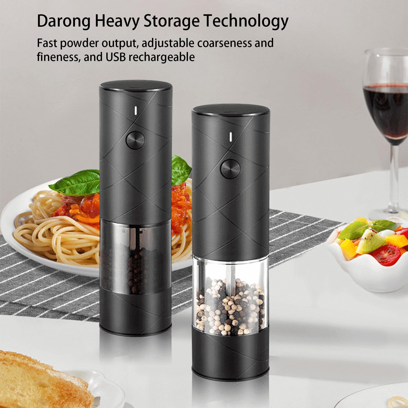 Molinillo inalámbrico recargable para café, molinillo de sal y pimienta con luz LED, para el hogar, cocinas, electrodomésticos, molinillo de café