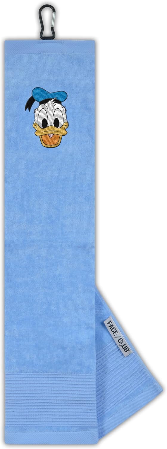 Team Effort LE Face/Club Tri-Fold Embroidered Towel Disney Donald Duck
