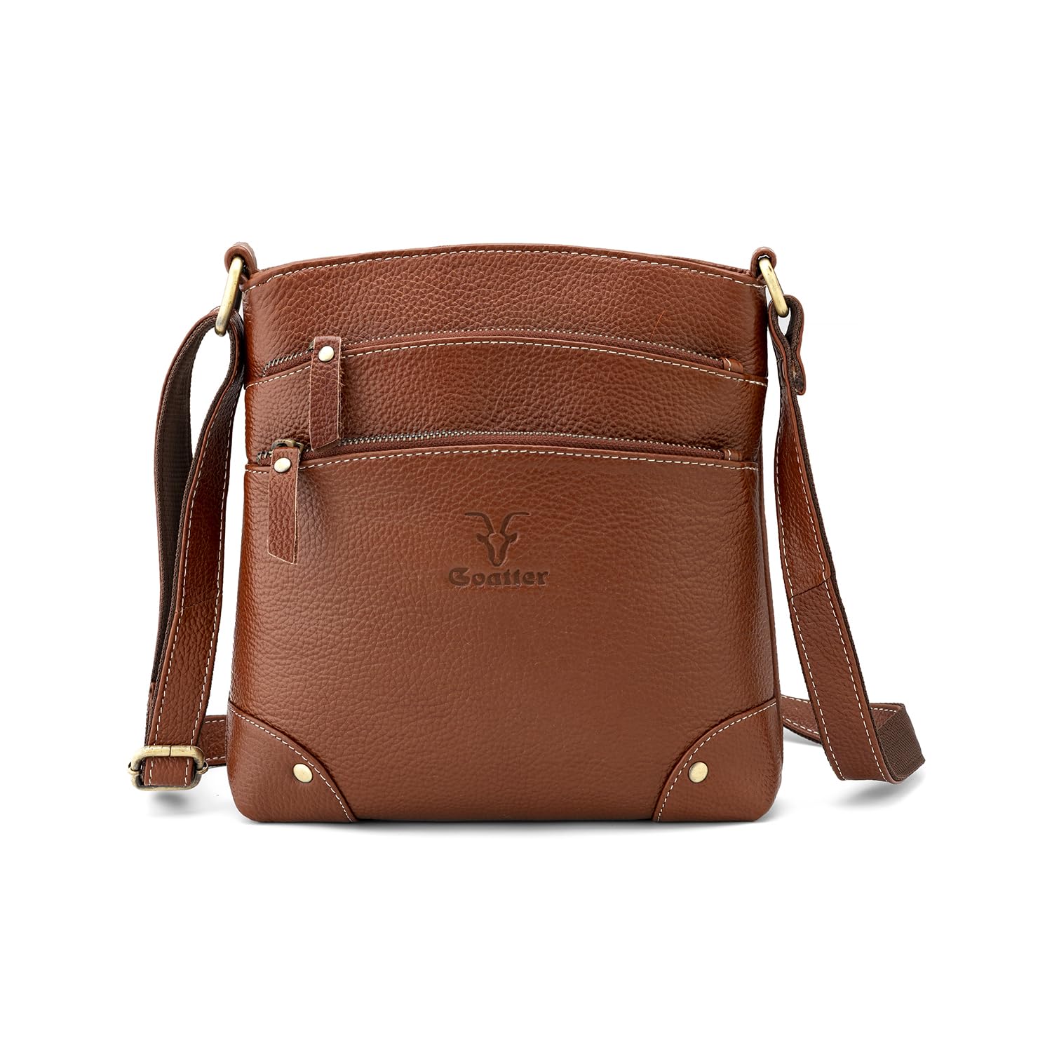 goatter Genuine Leather 9.5" Inch Sling Cross-BodyBag for Girls And Women,-picture-8