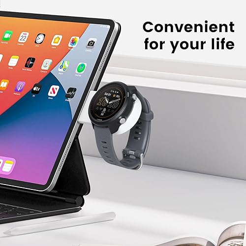 Miniatura 5 de Nillkin Cargador para Garmin Watch Fenix 7/7S/8 Forerunner 245/745/945, Tactix, Enduro, Epix, cargador inalámbrico portátil Garmin USB-C, módulo de