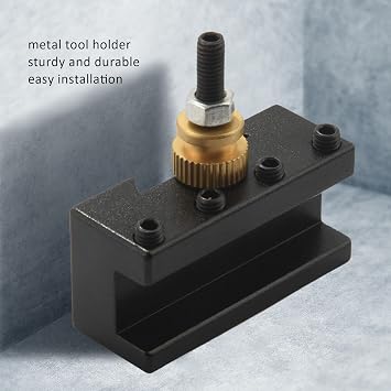 6PCS Tooling Package Mini Lathe Quick Change Tool Post & Holders Multifid Tool Holder, Black