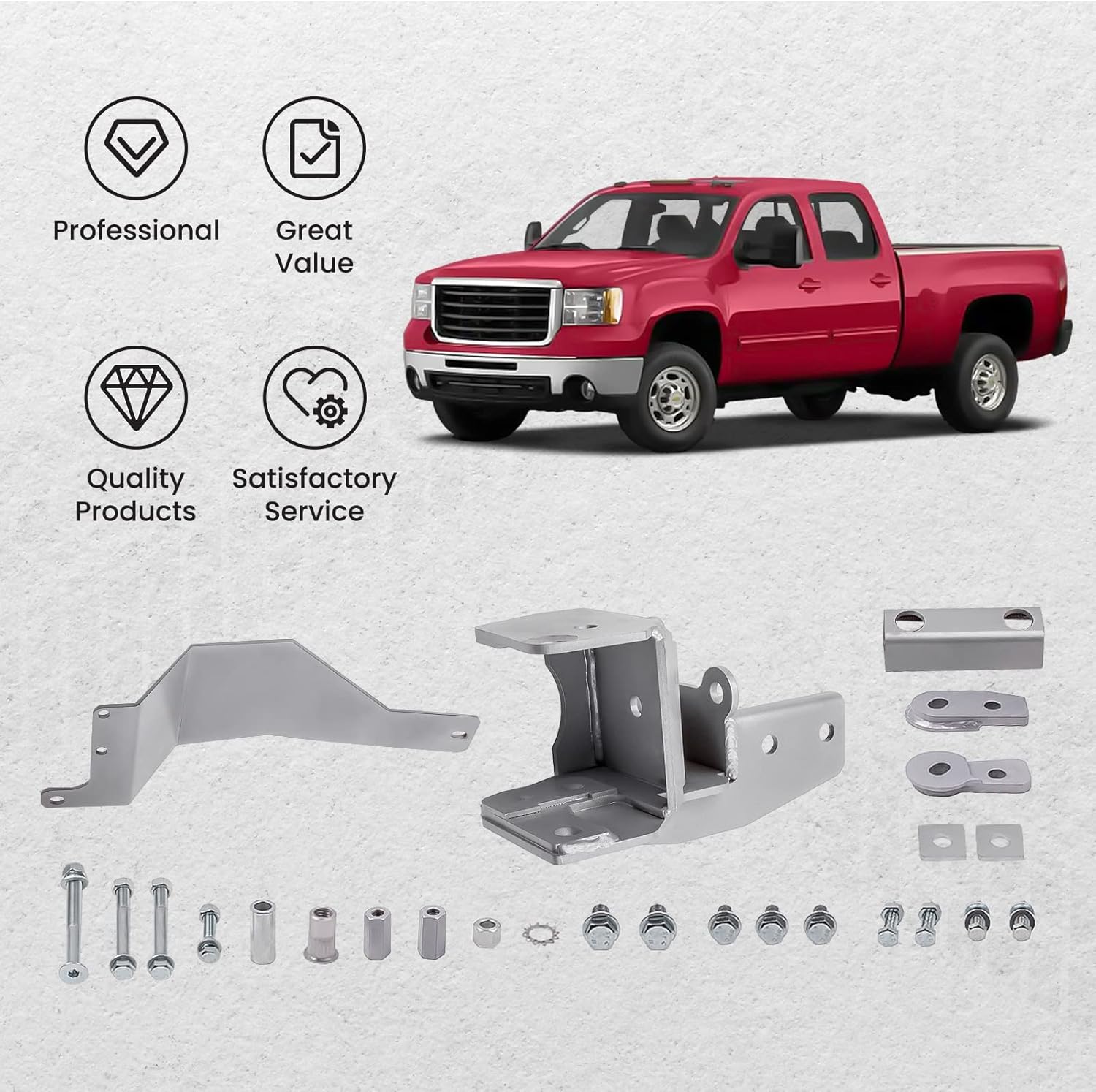 maXpeedingrods 2" Differential Diff Drop Assembly Kit fit for Chevrolet GMC Silverado Sierra 2500HD 3500 4WD 2001-2010 for 3" Lifted Vehicle