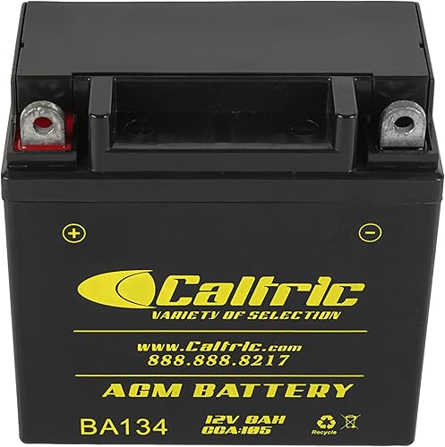 Miniatura 4 de Caltric Yb9A-A Agm Batería compatible con Honda 31500-968-013Ah 31500-968-003 31500-968-013