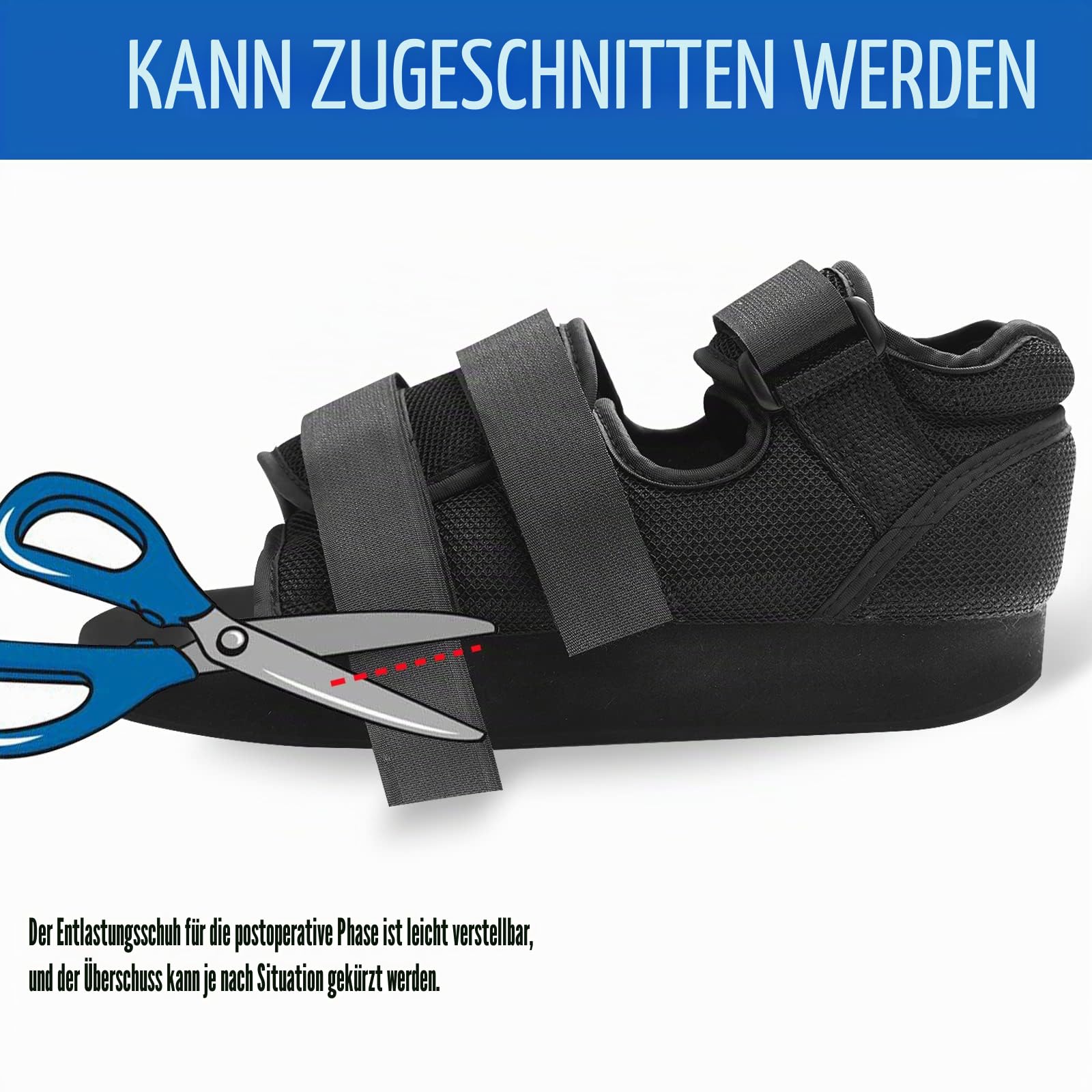 Postoperative Schuhe für gebrochenen Fuß Medizinische Walking Schuh Cast Foot Brace für Fußchirurgie Heilung Schuh für Post Chirurgie Fraktur oder Geschwür für Männer und Frauen (XL)