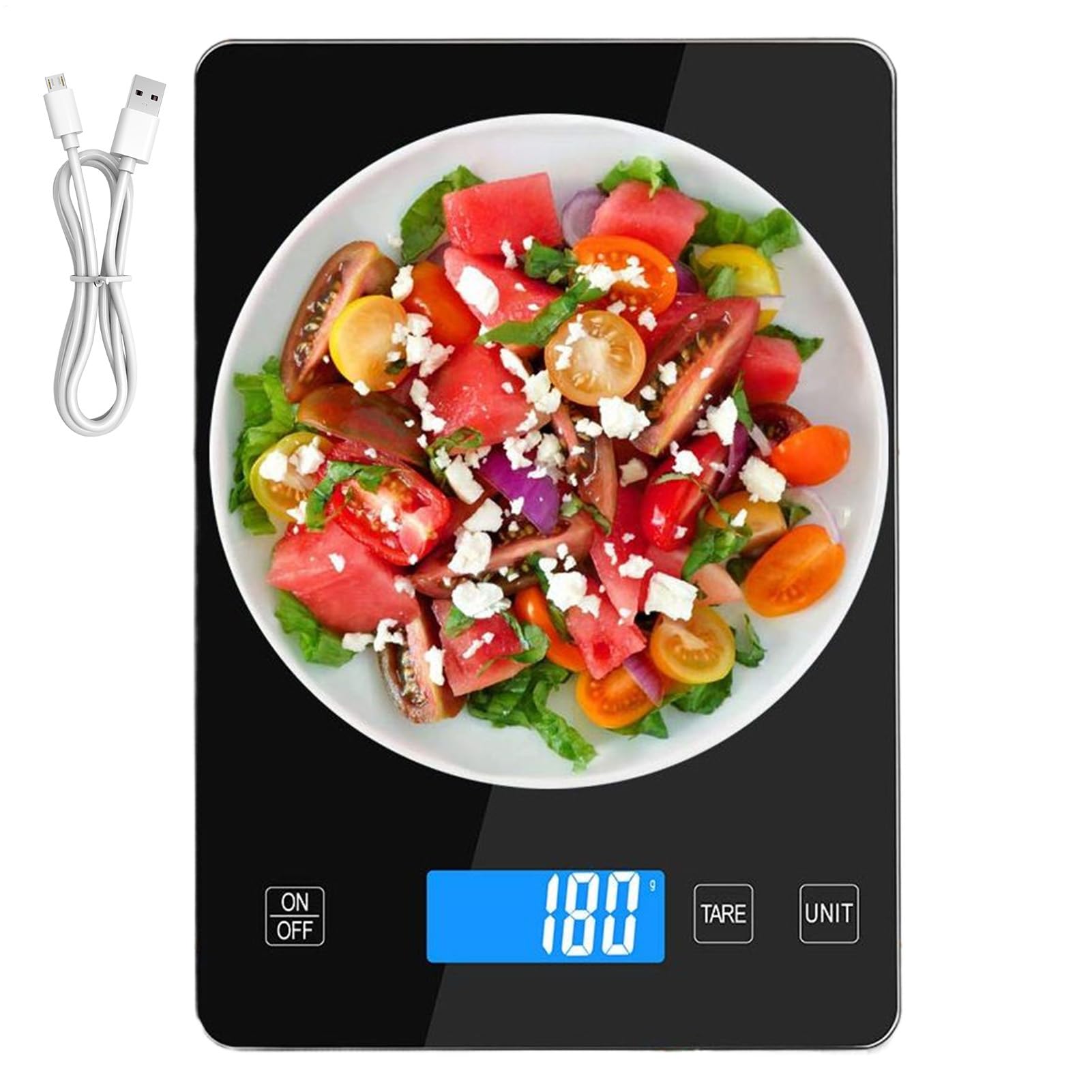 Báscula digital multifunción con pantalla lcd y tara automática 8