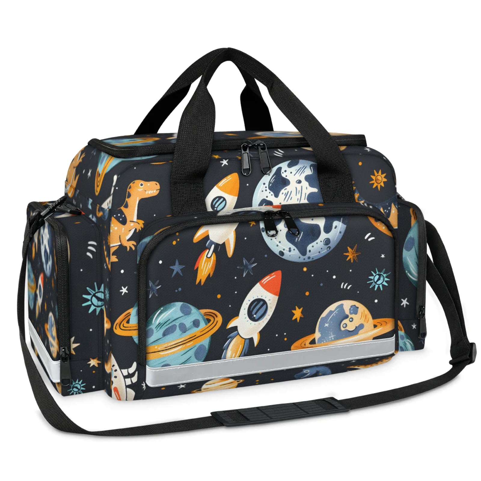 GzLeyigou First Aid Bags Empty, Dinosaurs Space Emergency Bag First Aid Kit Multiple Compartment Kit Carrier On Call Trauma Bag For Paramedics Emergency Medical Supplies Kit