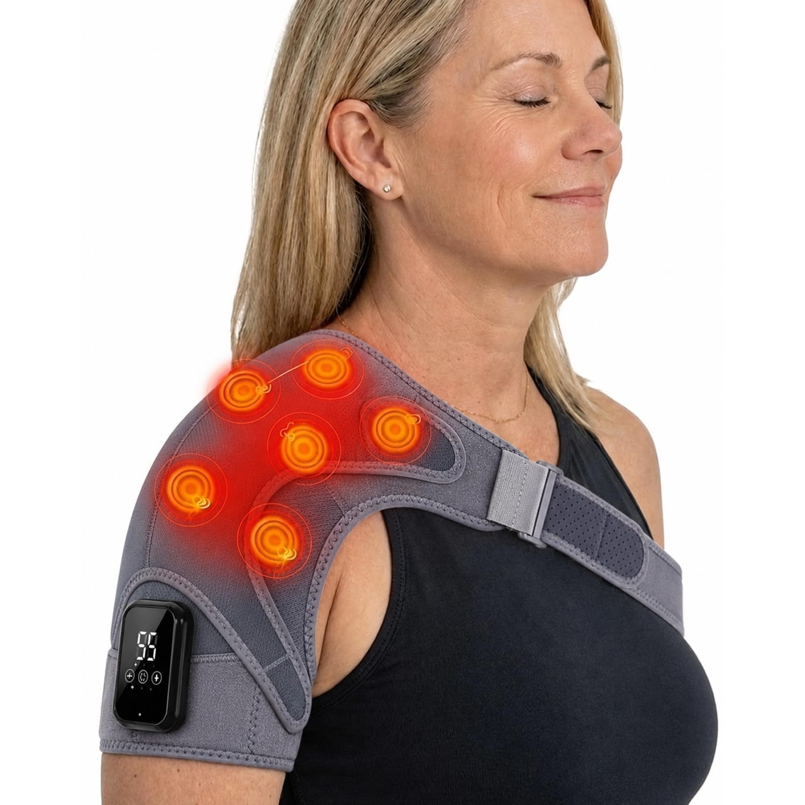 Relivera 3-In-1 Schultermassage, Schultermassagegerät Mit Dreifacher Massagefunktion, Lange Akkulaufzeit, Kabelloses Design, Verschiedene Massageprogramme